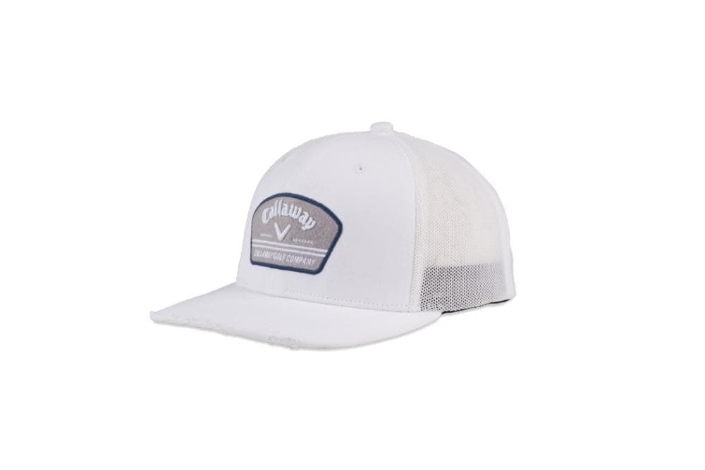 Callaway Standard HW CG Distressed Trucker Hat White 2023 Summer Style Fashion Beach Outdoor