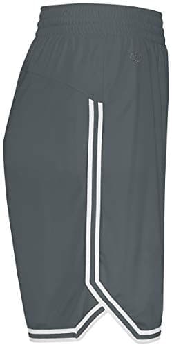 Augusta Sportswear Holloway Basketball Shorts for Women XL Graphite/White - Retro Style, Comfortable Fit, Durable Constr
