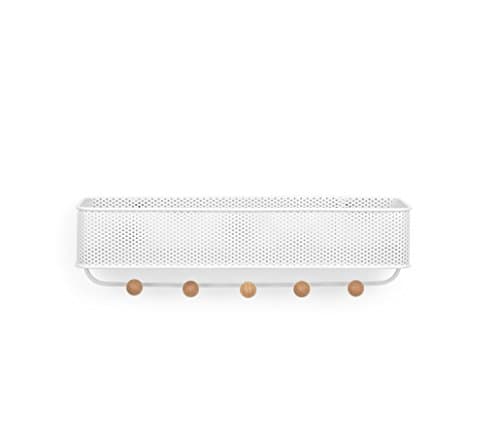 Umbra Estique White Entryway Organizer for Keys, Small Accessories, Mail and Wallets