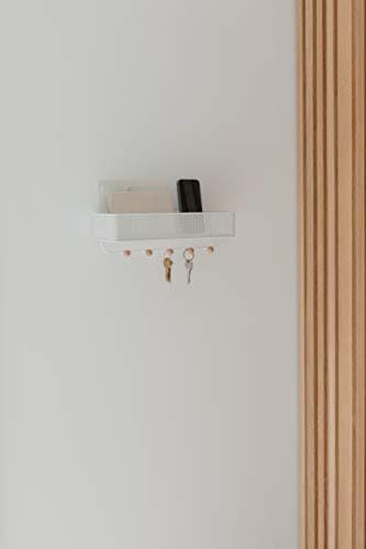Umbra Estique White Entryway Organizer for Keys, Small Accessories, Mail and Wallets