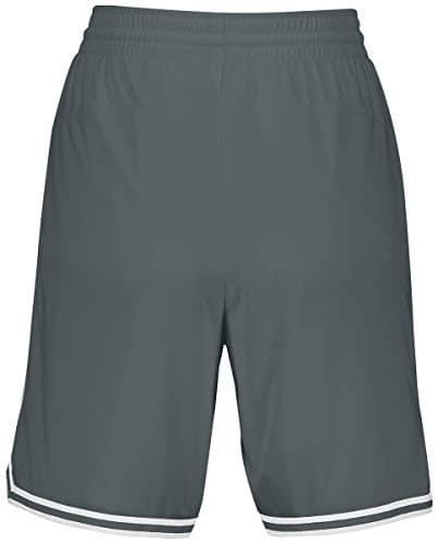 Augusta Sportswear Holloway Basketball Shorts for Women XL Graphite/White - Retro Style, Comfortable Fit, Durable Constr