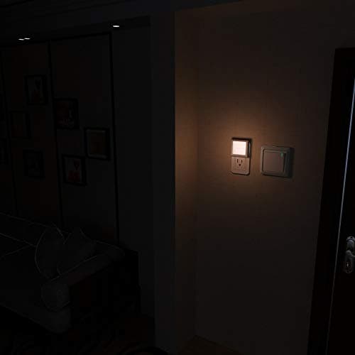 MAZ-TEK Auto Dusk to Dawn Sensing Plug-in Night Light, Adjustable Brightness Warm White 2 Pack for Hallway and Bedroom