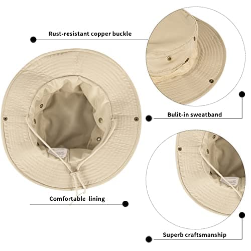 ZOORON Sun Hats for Men and Women | Bucket Hat UPF 50+ | Foldable UV Protection | Hiking, Beach, Fishing, Summer Safari