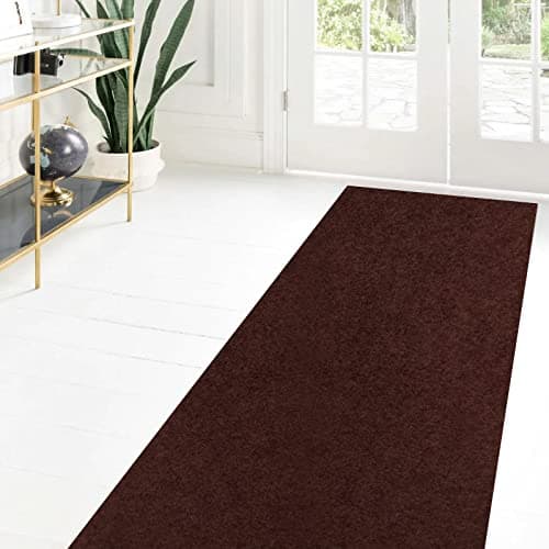 ZGR Custom Size Runner Rug 2 ft x 6 ft Gray with Black Stripe Non-Slip Rubber Backing for Hallway Kitchen Garage Laundry