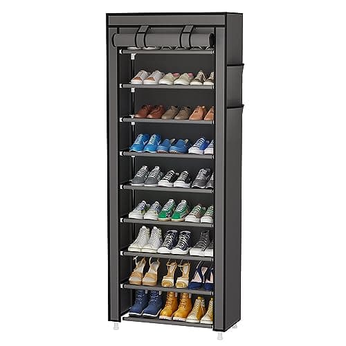 Calmootey 9 Tier Shoe Organizer for Closet Hallway Grey
Calmootey Portable Shoe Shelf with Nonwoven Fabric Cover Grey
Ca