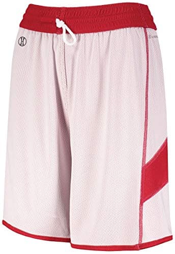Holloway Sportswear Women's Dual-Side Single Ply Shorts XL Scarlet/White Sporty Hot Pants for Women XL Scarlet/White