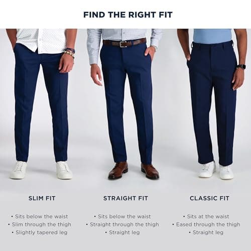 Haggar Men's Cool 18 Classic Fit Pleat Front Expandable Waistband Shorts for Men
| Haggar Men's Cool 18 Regular and Big