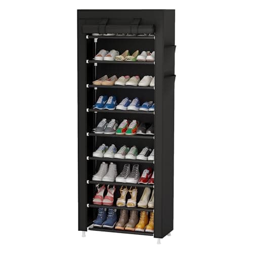 Calmootey 9 Tier Shoe Organizer for Closet Hallway Grey
Calmootey Portable Shoe Shelf with Nonwoven Fabric Cover Grey
Ca