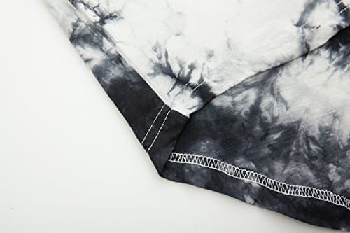 KLIEGOU Mens Hip Hop Tie-Dyed Hipster Curve Hem T-Shirt for Casual Wear Featuring Comfortable Fit and Unique Design in S