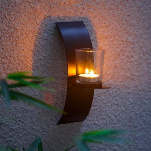 Sziqiqi Black Metallic Wall Mounted Candle Sconces for Hallway Decor, Room Illumination, Elegant Room and Hallway Lighti