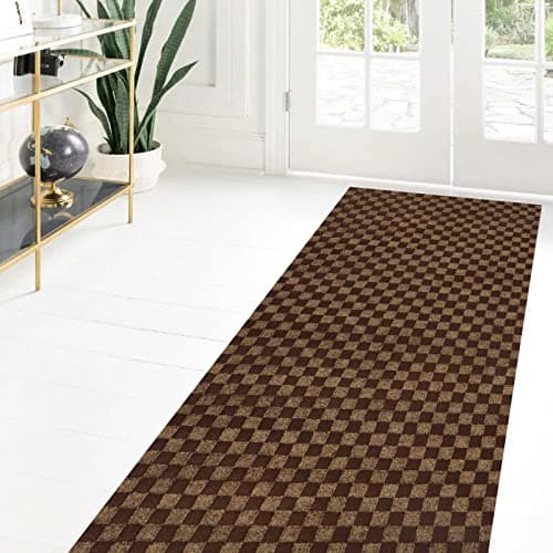 ZGR Custom Size Runner Rug 2 ft x 6 ft Gray with Black Stripe Non-Slip Rubber Backing for Hallway Kitchen Garage Laundry