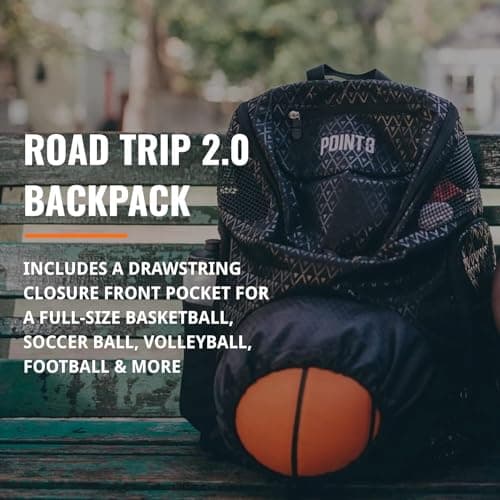Point 3 Road Trip |0 Backpack | Basketball Backpack with Drawstring Closure and Ventilated Mesh Shoe Pocket Compartment