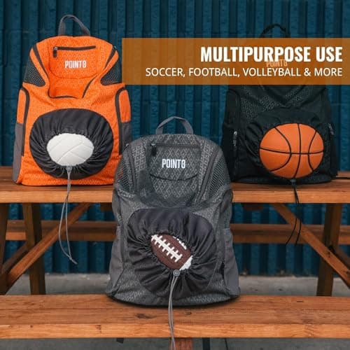 Point 3 Road Trip |0 Backpack | Basketball Backpack with Drawstring Closure and Ventilated Mesh Shoe Pocket Compartment
