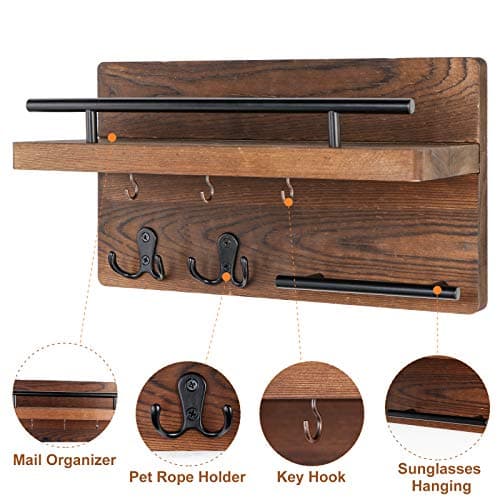OurWarm Wall Mounted Key Holder/Hangers for Entryway Rustic Home Decor
| OurWarm Wall Mounted Key Holder/Hangers with 5
