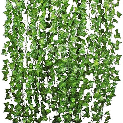 DearHouse 84 Feet Green Artificial Ivy Leaf Plants Vine Hanging Garland for Home Kitchen Garden Office Wedding Wall Deco