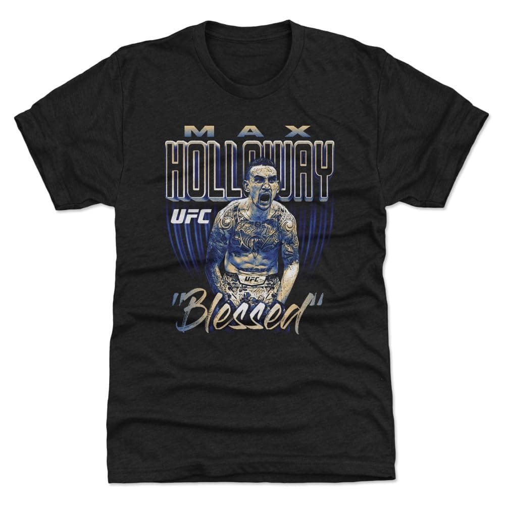 Max Holloway UFC Men's Premium T-Shirt - Hollowaybitmap WHT