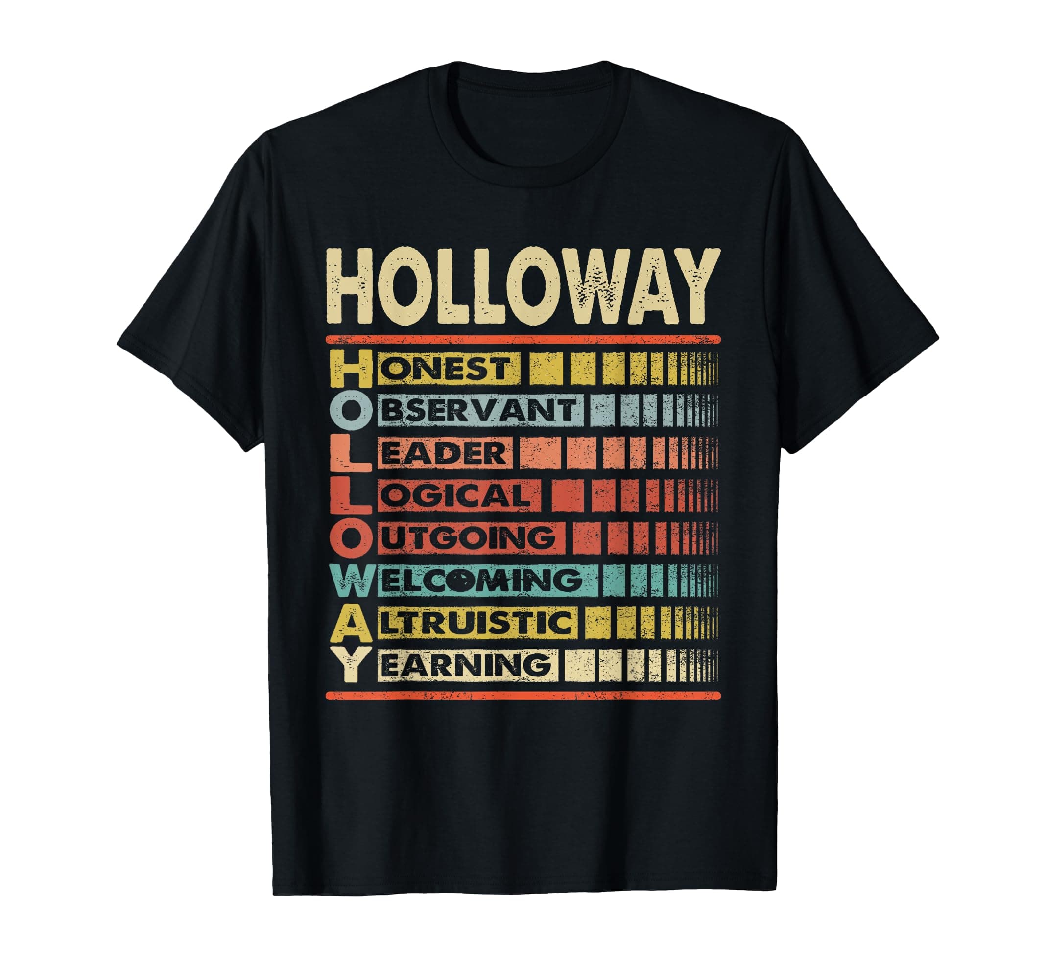 Holloway Family Name T-Shirt for Team Use during Sports Events