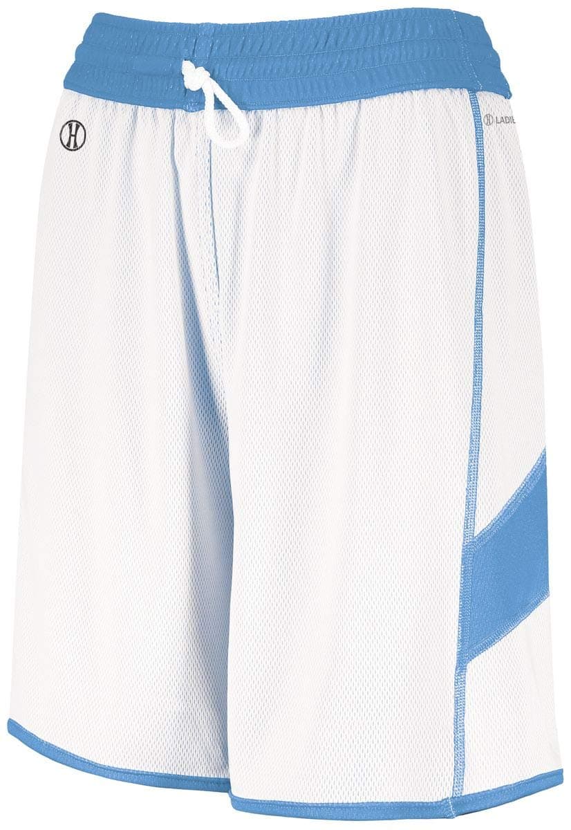 Augusta Sportswear Holloway Sportswear Women's Dual-Side Single Ply Shorts University Blue/White for Sports